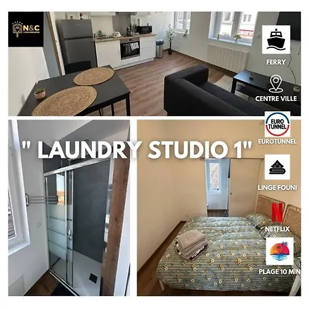 Laundry Loft- Studio1-proche Gare Centre Ville- Cnpe * Calais